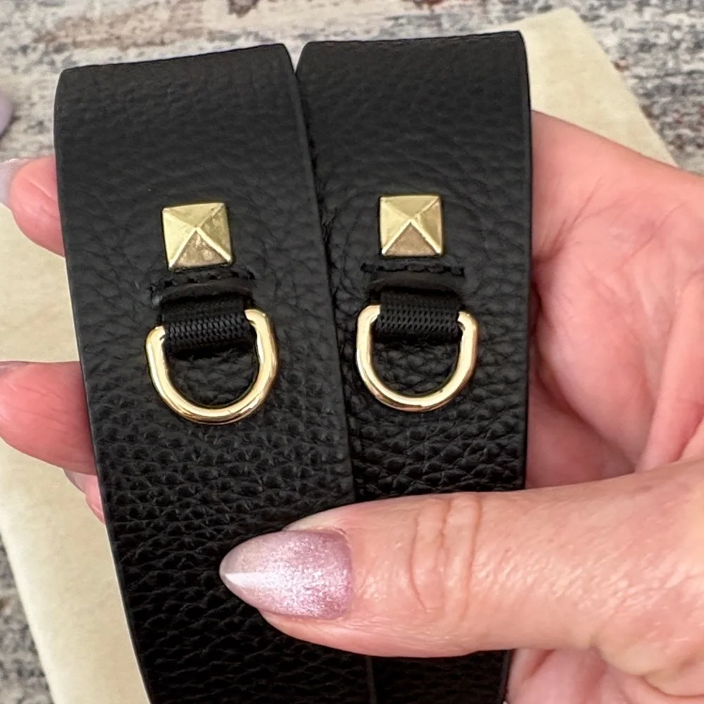 Bandolier Black Strap with Gold Accents